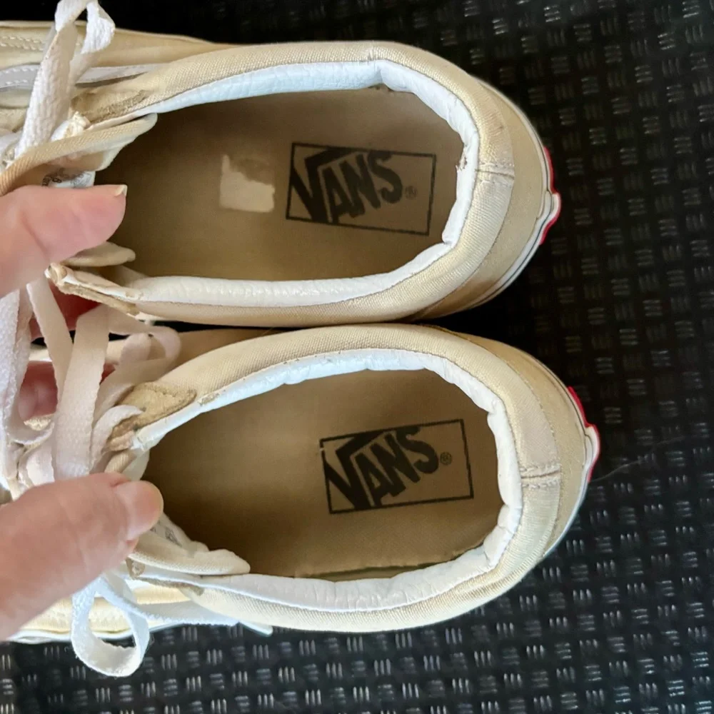 Classic Cream Vans Sneakers - Picture 7 of 7